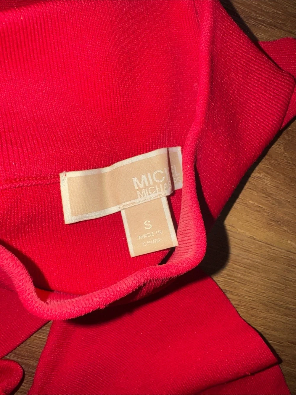 Michael Kors Sweater Dress Women Size Small Red Mock Neck Bell Sleeve